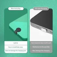 Силиконовая пылезащитная заглушка для Type C и IPhone Lightning, защита порта зарядки, защита от потери дизайна, пылезащитный колпачок, аксессуары для мобильных телефонов — изображение 5