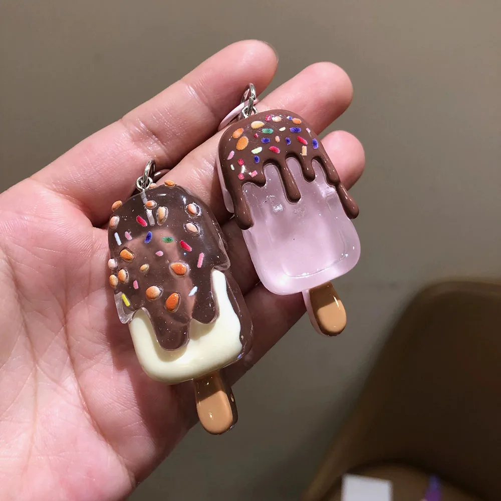 Exquisite Dopamine Sweet Fun Ice Cream Keychain – Fashionable Handbag Chain Accessory Gift