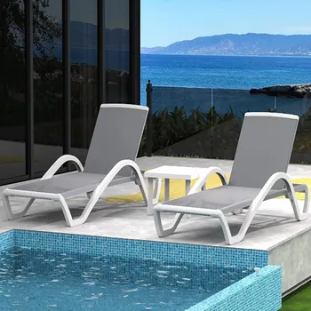 Domi Patio Chaise Lounge Chair Set of 3 1