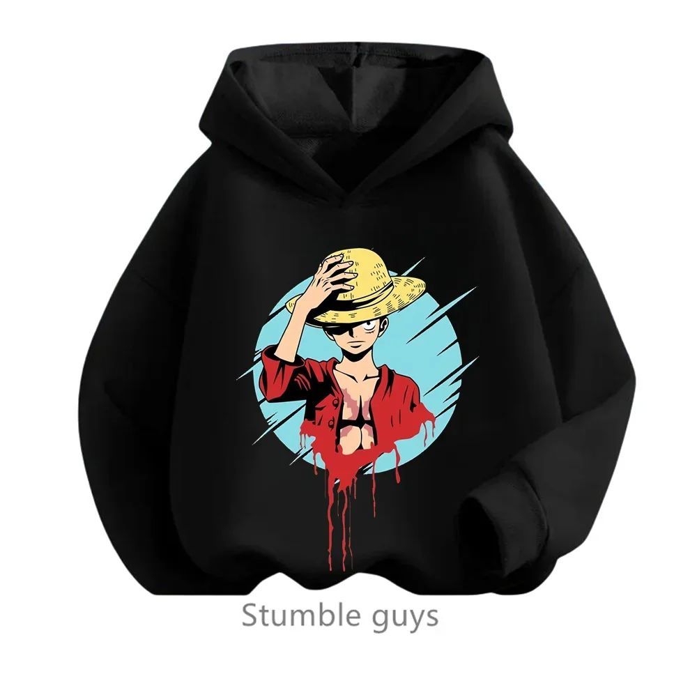 thumbnail image 1 of Ropa de primavera y otoño para niños, sudadera de una pieza para niños, ropa para niñas, sudadera de dibujos animados de Anime Luffy Zoro, traje para adolescentes, camisetas con capucha de Sonic, 1 of 5