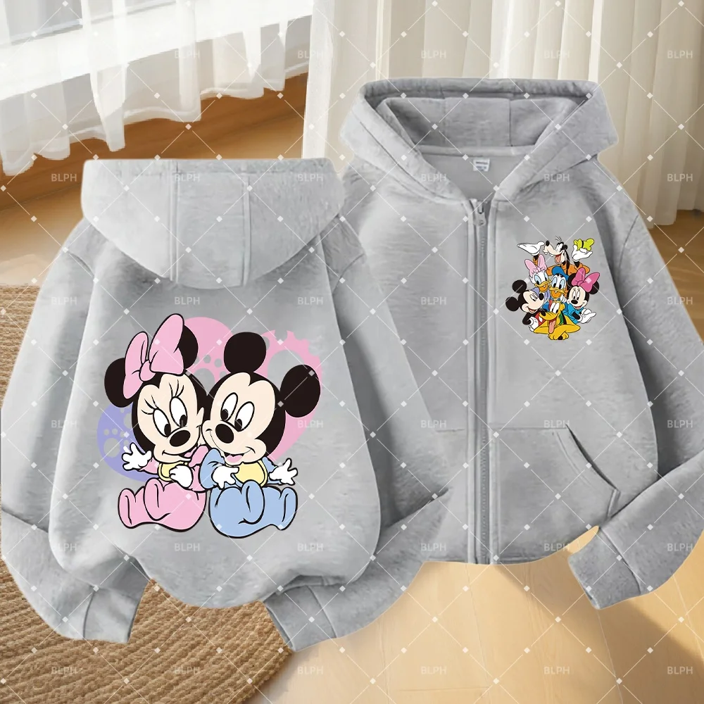 Sweat à Capuche Gris Disney Enfants - Mickey, Minnie & Amis
