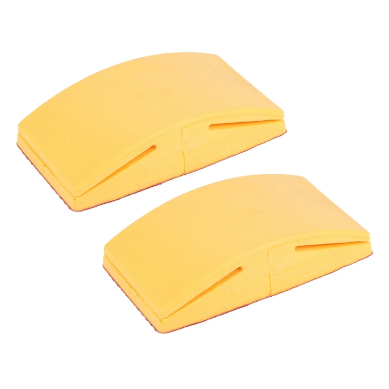 

Promotion! 2X 5 Inch Sanding Block Rubber Hook Loop Backing Pad Sandpaper Holder Hand Grinding Block Polishing Tools A