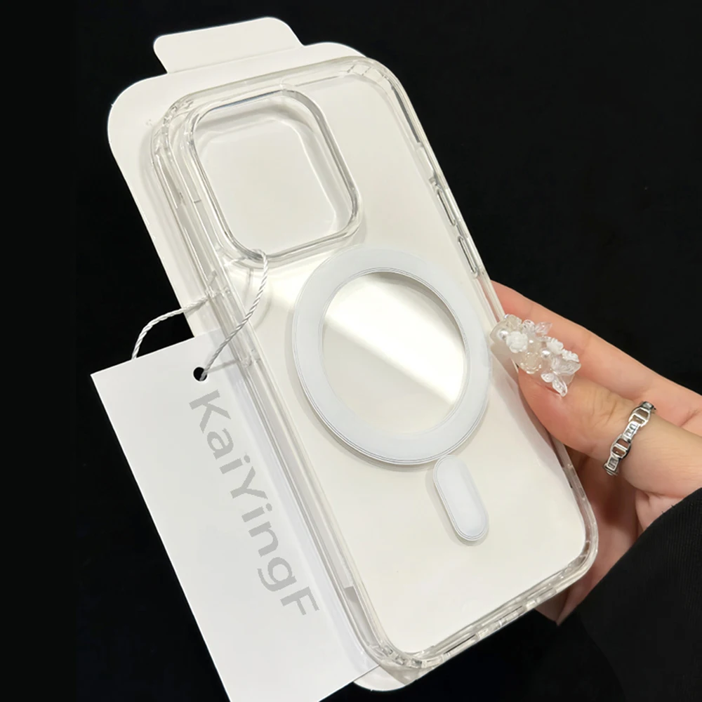 Magnetic Wireless Charging Transparent Phone Case with MagSafe Compatibility