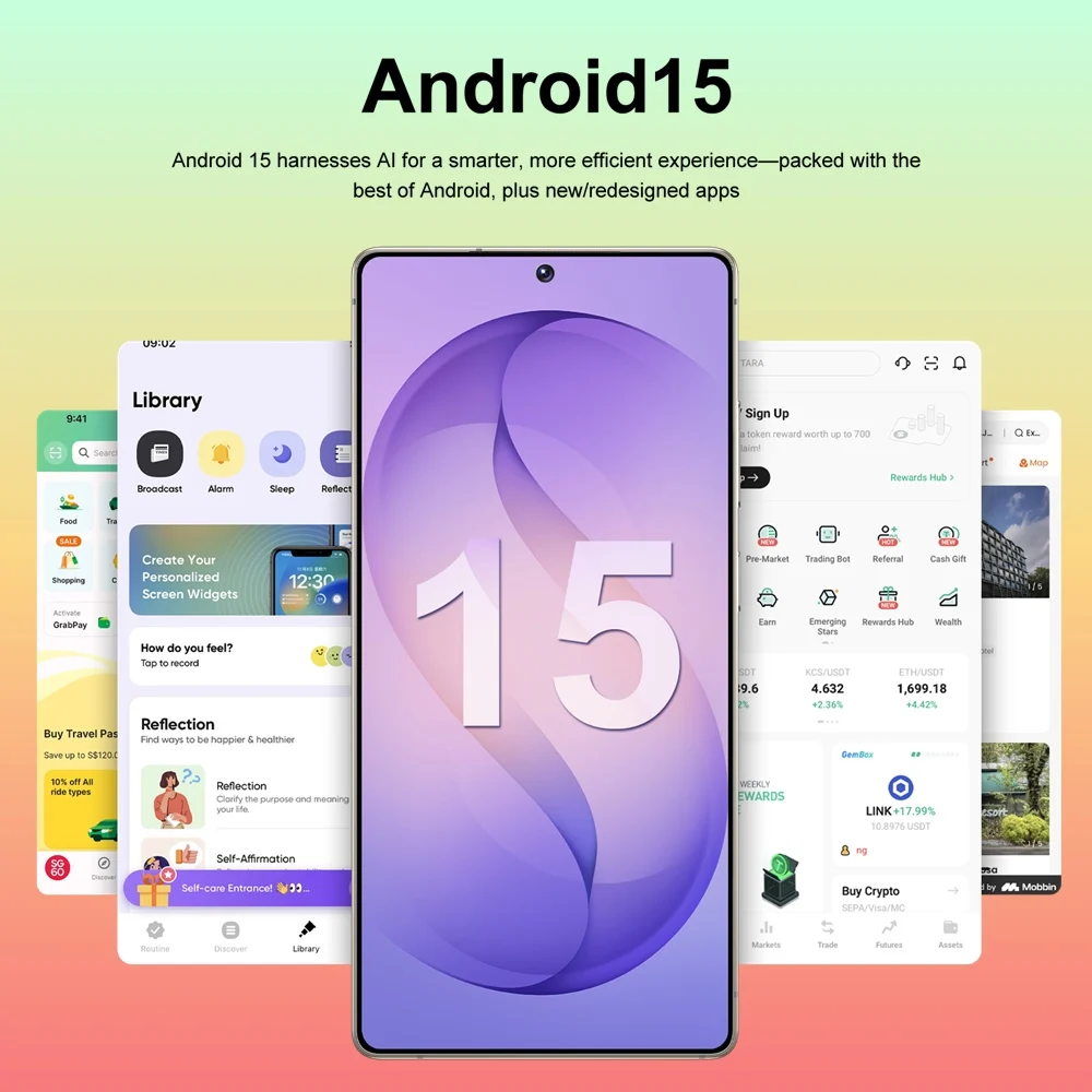 K-Touch C26 Ultra Smartphone 7.3 Inch Android 15 Mobile Phones 5G Dual SIM Cell Phone 16+48MP Camera 7800mAh Face Unlocked Global Version Cellphones