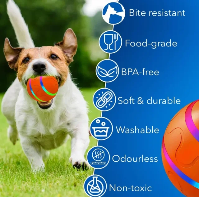 Smart Dog Toy Ball Pet Interactive Training Toys Plush Automatic Moving Roll Wicked Balls USB Electric Rechargeable Pet Products 4