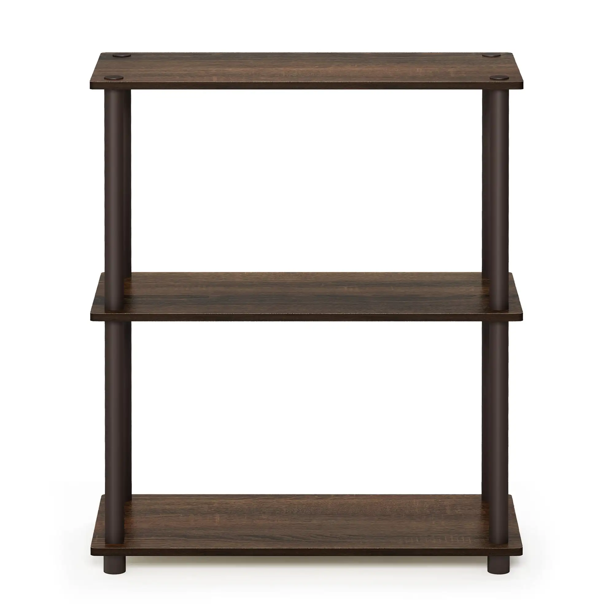 

Furinno 23.6 W x 11.6 D x 29.5 H 3-Shelf Decorative Shelves, Brown