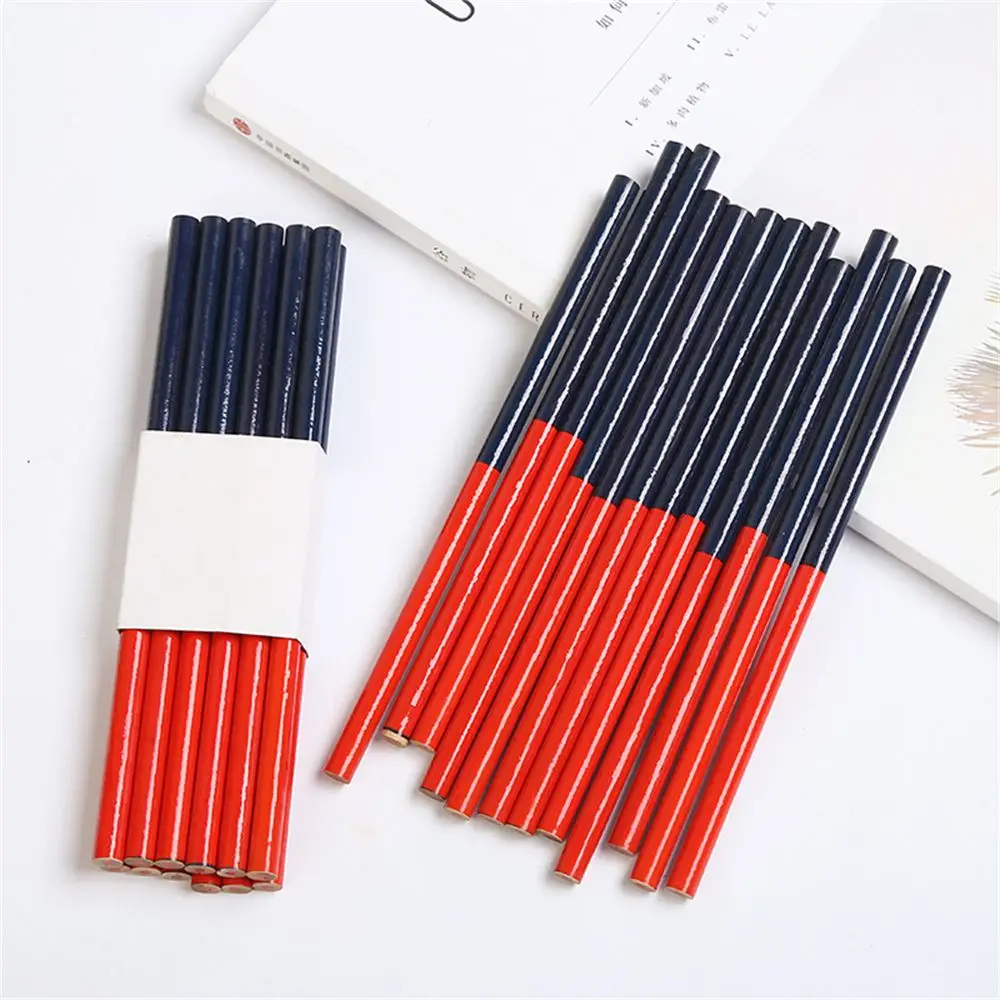 Tools Writing Supplies Blue And Red Lead Office Stationery Carpenter Pencils Drawing Pencil Mark Pencil Double Colored Pencils 100% brand new luxury dark blue classic fountain ballpoint pen signature pen office school writing supplies office stationery