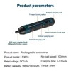 Mini Cordless Electric Screwdriver Rechargeable 1300mah Power Drill Bits Set 3.6V Household Disassembly Torque Repair Tools Kit 6