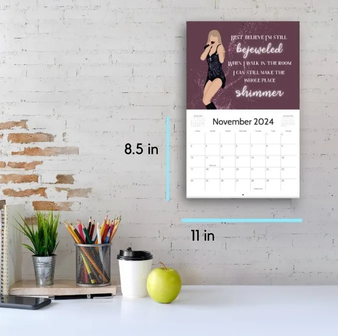 The Eras Tour Calendar And Bookmark For Taylor Swift Fan desk calendar