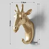 Wall Mounted Hooks Animal Head Rack Coat Caps Wall Hanger Horse Giraffe Elk Elephant Hooks Decorative Decor Bathroom Accessories 6