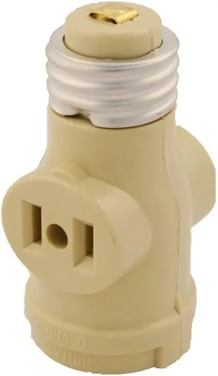Keyless Socket Adapter Dual Outlet Medium Base