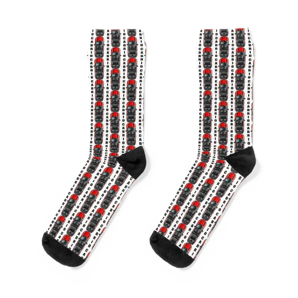 

Mini Cooper Cabrio in Red Socks luxe cool Designer Man Socks Women's