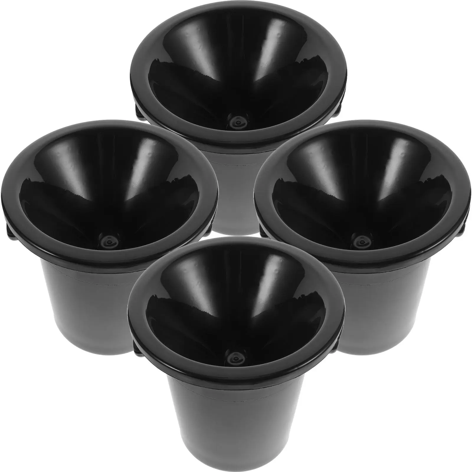 4 Pcs Spit Barrel Western Plastic Ice Buckets Dual Ears Spitting Barrels Wine Double Spittoons Tasting