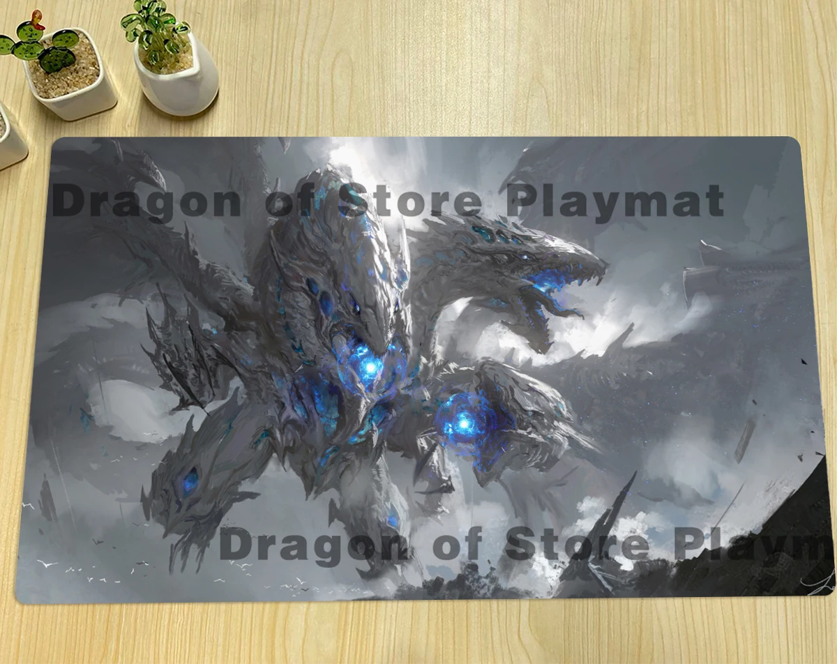 Yugioh-Tapis De Souris En Caoutchouc Et Sac, Playvirus, Blue-Eyes, Dermatuloscar Dragon, Tcg, Ccg, Polymère, Jeu De Société, Carte À Collectionner, Po
