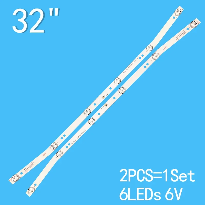 2pcs 580mm For LED Bar light 6lamp JS-D-JP3220-061EC JP32DM AKTV3222 ST3151A05-8 V320BJ7-PE1 AKTV3212 AKTV3216 E32-0A35 MS-L1160 for 32 inch lcd tv akai aktv3221 32led38p js d jp3220 021ec js d jp3220 041ec e32f2000 d32 0a35 ms l0928 l r v2 hv320whb n80