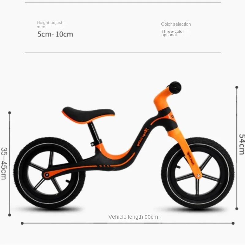 Cooya Store Children's Balance Bike 14 inch Non Pedal Bike 2-in-1 Sliding Scooter 1-3 Year Old Baby Walker Lightweight Body