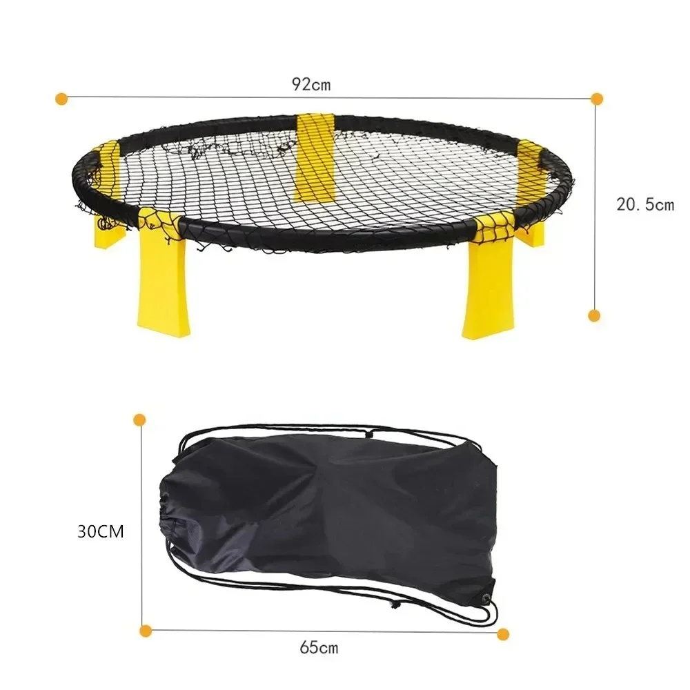 Beach Volleyball Round Net with 3 Balls for Adult Children Team Outdoor Sports Lawn Fitness Equipment