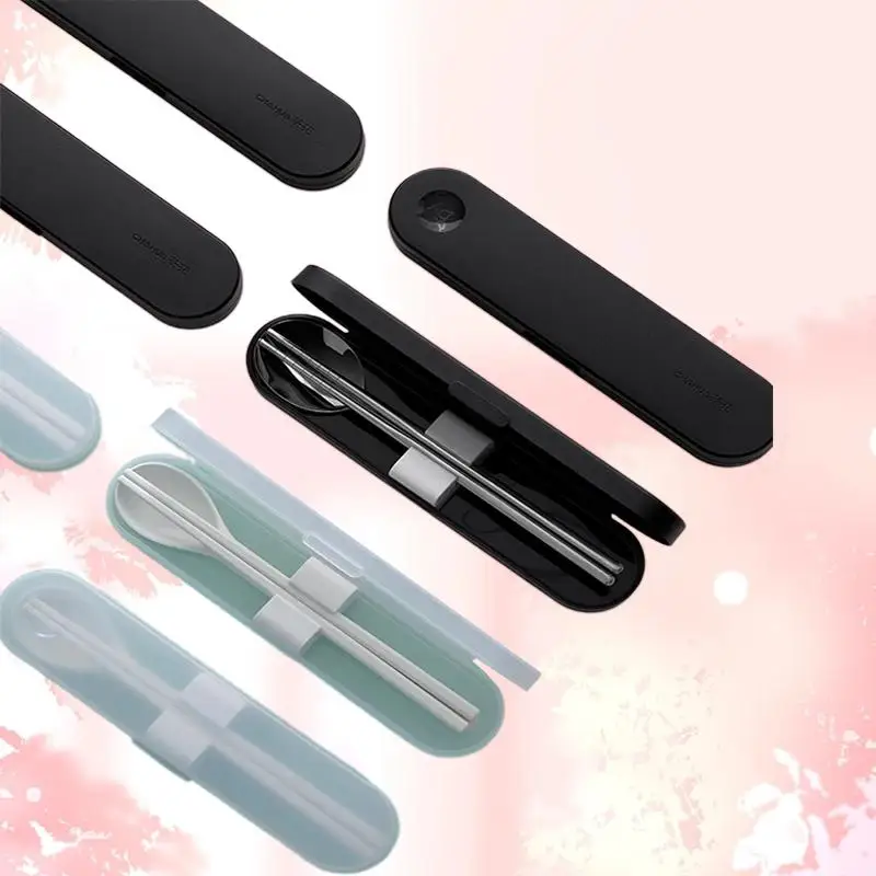 

Ultimate Antibacterial Chopsticks Spoon Kit for Student Lunch - Premium Stainless Steel Set for Germ-Free Dining Experience