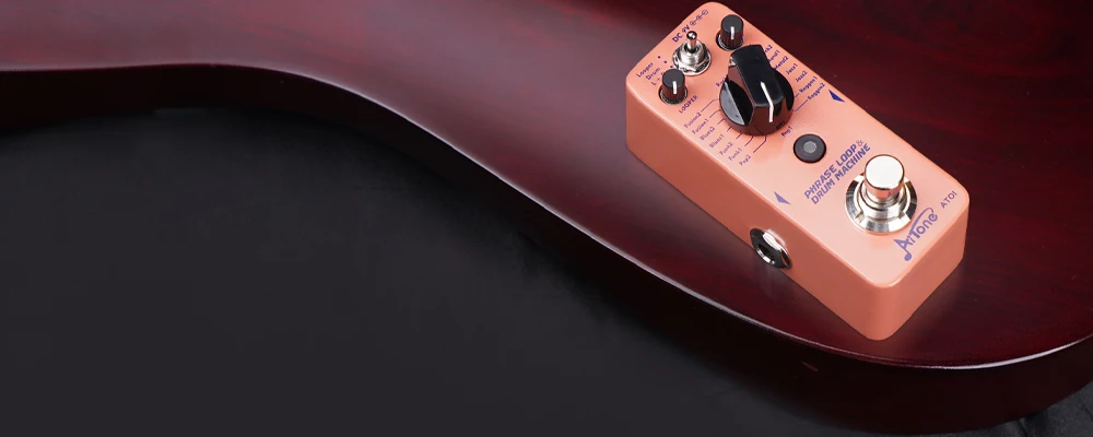 AITONE Series AT-01 Looper Pedal 8 Drum Styles 20 Minutes Looping Time Drum Mach