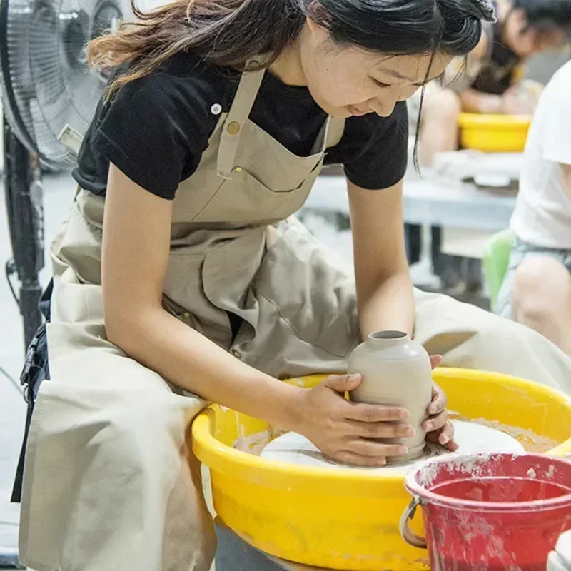 

Anti-fouling 137*64cm And Adult Pottery Ceramic Mud-retaining DIY Canvas Painting Oil-proof Apron Overalls Sculpture