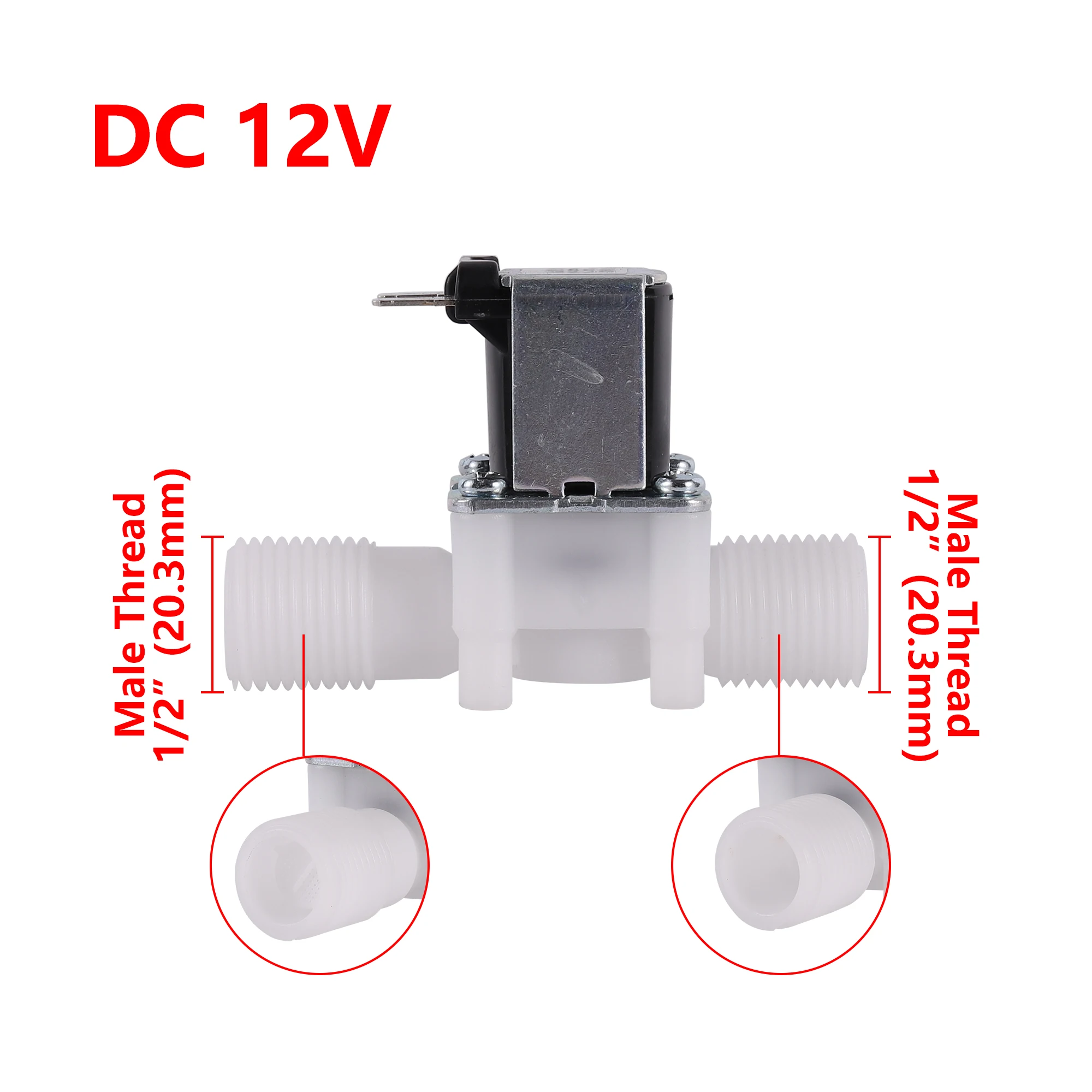 ELETTROVALVOLA PER ACQUA MOD. WATHER TEC VERSIONE N.C. 1/2