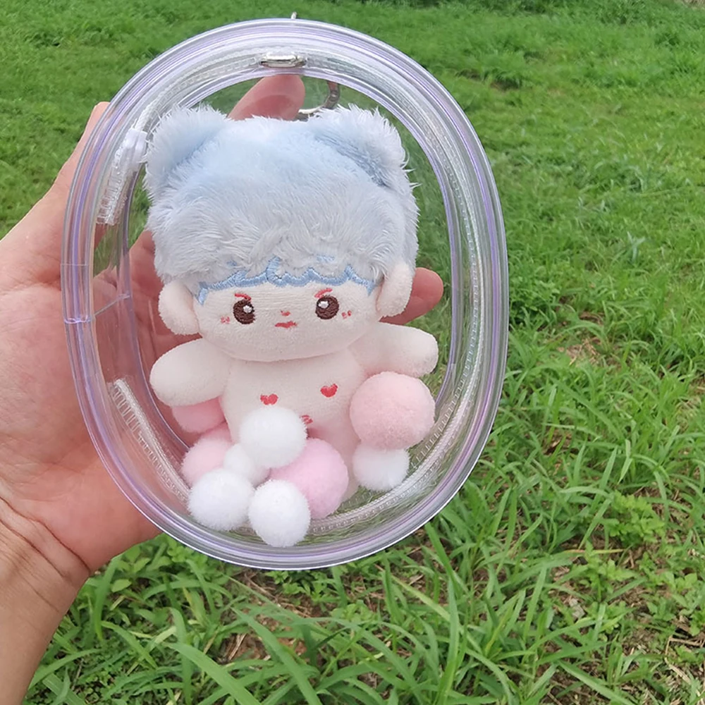 Description Picture 5 of item10CM Plush Doll Out Bag PVC Transparent Cotton Doll Transparent Display Pouch Clear Storage Case For Anime Cartoon Dolls