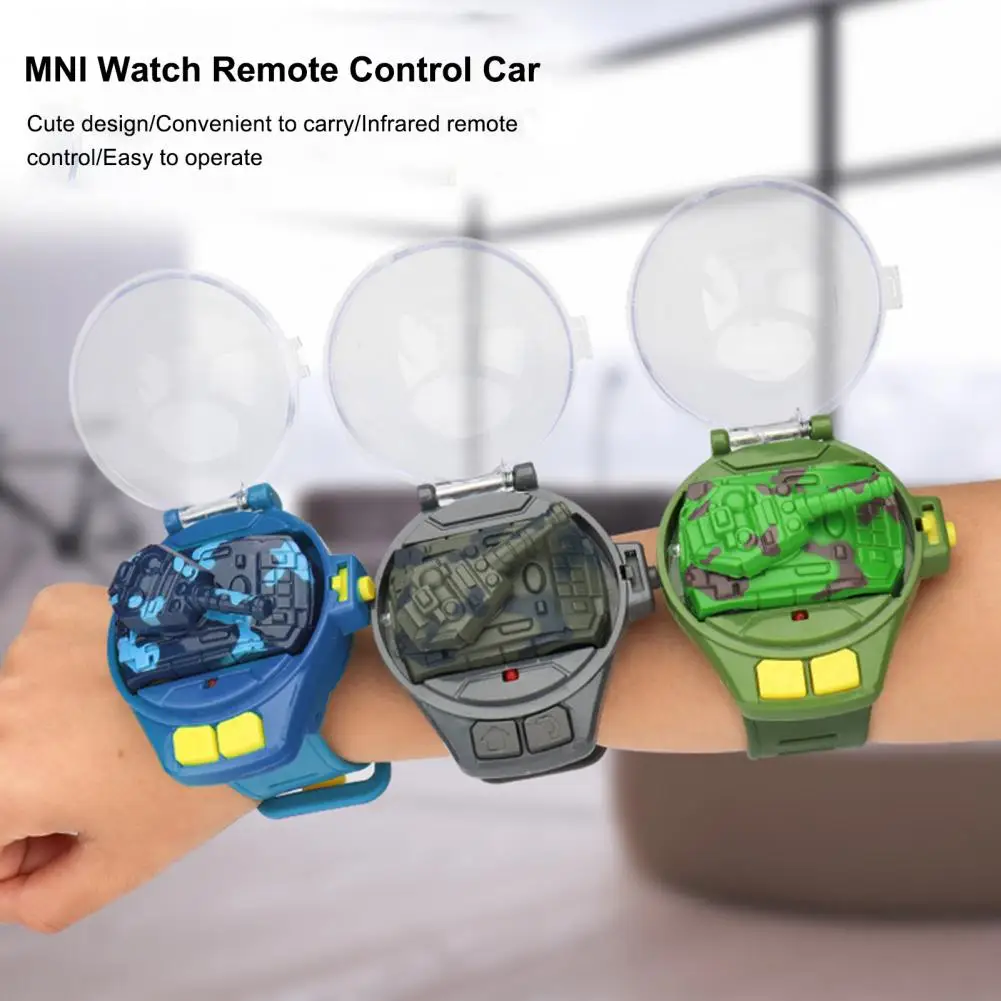 Watch Remote Control Car Toy Mini Rechargeable Racing Car Toy with Colorful Light Remote Control for Kids Cartoon Shape Small 5