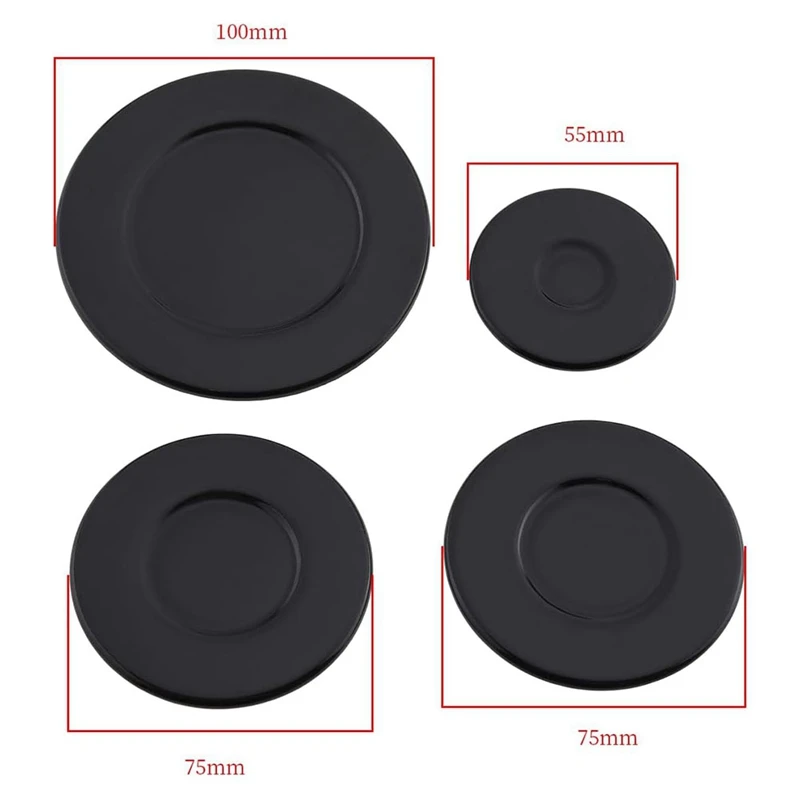 Cooker Hob Gas Burner Cap 55Mm 75Mm 100Mm Oven Gas Hob Burner Crown Flame Cap Kitchen Accessories 4 Pcs gas stove parts