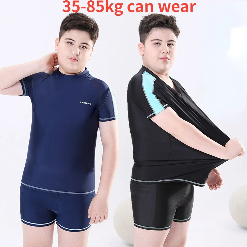 

Chubby-Children's Swimsuit, Teenage Boy Split Enlarged Size, Loose Swimming Suit, Quick-drying, Sunscreen Plump Kid's Swimwear,