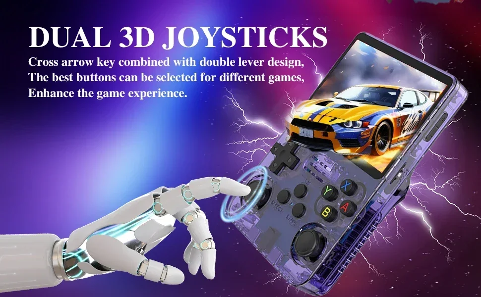Portable Retro R36S Game Console with ARKOS System, A Classic Emulator Pre Insta