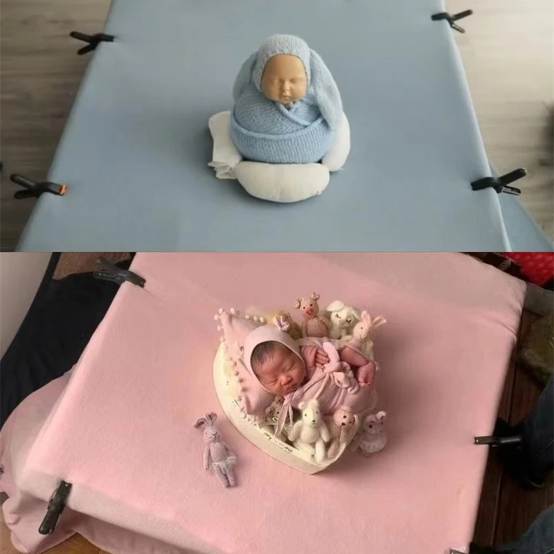 Dvotinst Newborn Baby Photography Props Posing Frame Photo Stage Studio Accessories Poser Bed Aids for Studio Shoots Props
