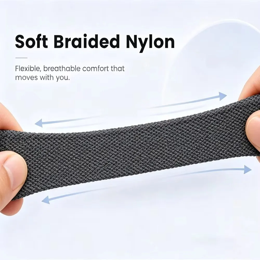 Breathable Magnetic Nylon Strap - Adjustable Elastic Bracelet Accessory