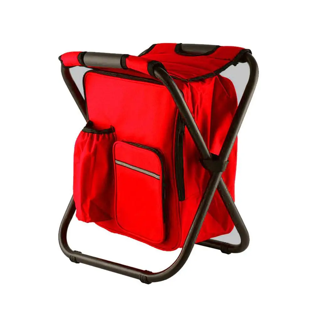 Description Picture 2 of itemPortable Ice Chair Cooling Seat Ice Stool Foldable Insulated Ice Pack Stool with Dual-shoulder Straps Perfect for Fishing R8S4