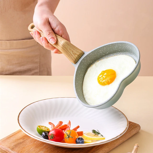 Nonstick Frying Pan With Wooden Handle Pancake Pan Omelet Saucepan Cooking  Steak Egg For Breakfast Kitchen Cooking Pots Utensils