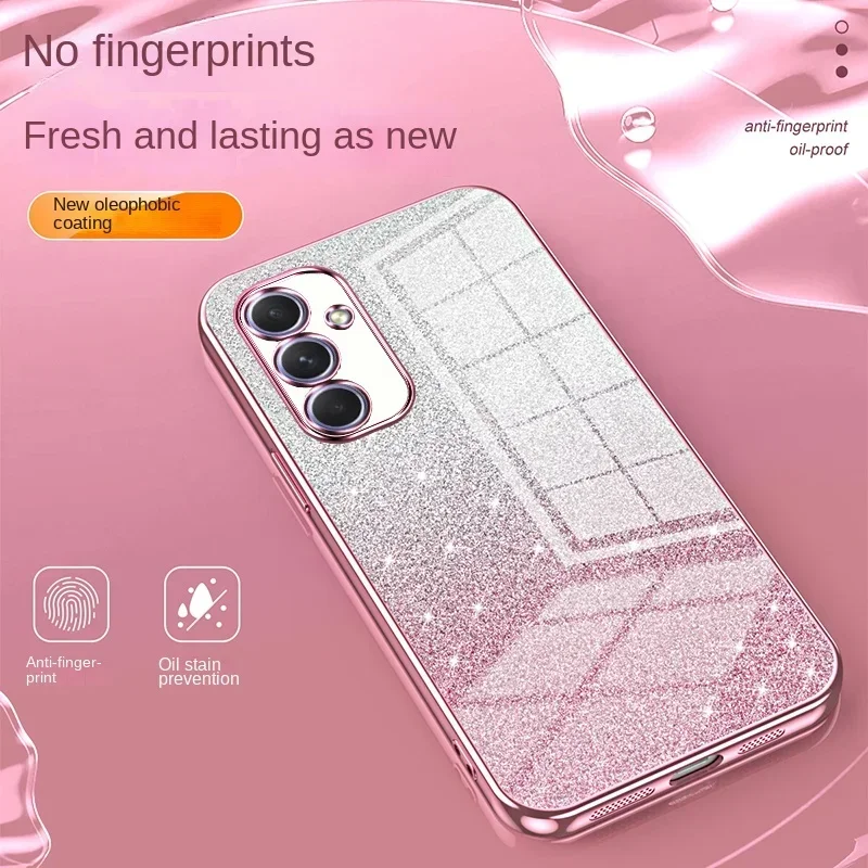 Glitter Plating Protect Phone Case For Samsung Galaxy S25 Ultra S25 Plus A56 A36 A26 A16 A06 A55 A35 A25 15 05S 4G 5G Back Cover — view 3