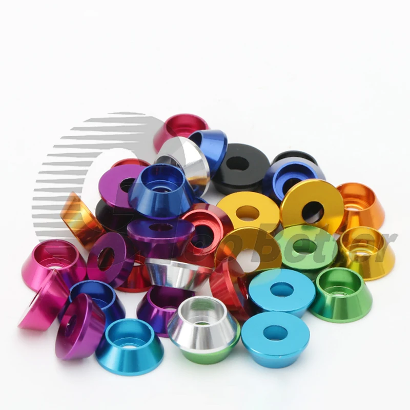 

Colourful Anodized Aluminum Cylindrical Head Washer Gaskets M2 M2.5 M3 M4 M5 M6 M8 For Cup Head Hex Socket Screw
