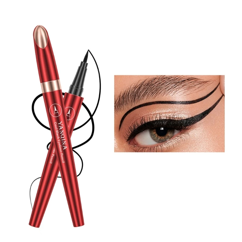 

Breakup-Proof Liquid Eyeliner Precision Brush Tip Smudgeproof Ultra Black Drop Shipping