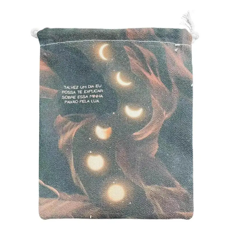 

Small Jewelry Pouch 13x18cm/5.11x7.08inch Tarot Decks Holder Portable Soft Storage Bag With Drawstring For Tarot Decks Fate