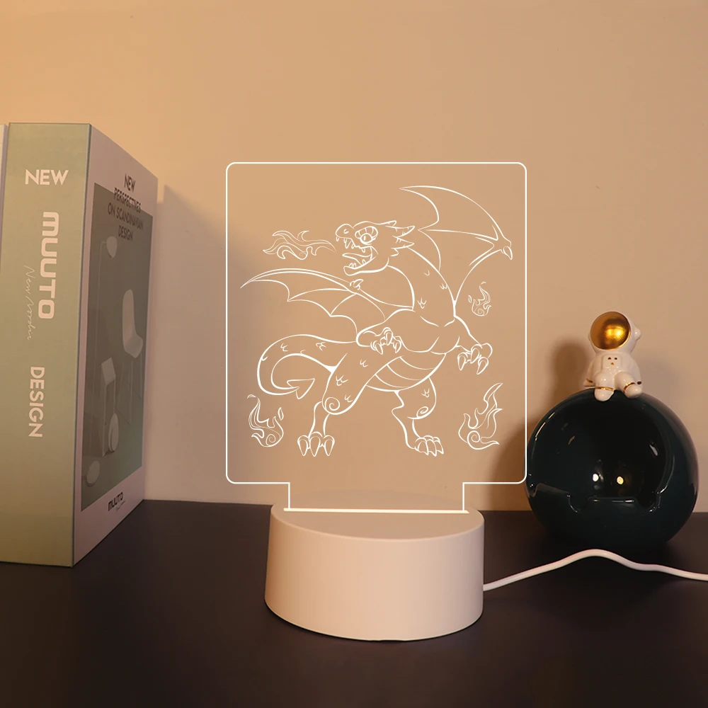 Dinosaur Cute  Led Night Light Gift For Kids 3D Color Changing