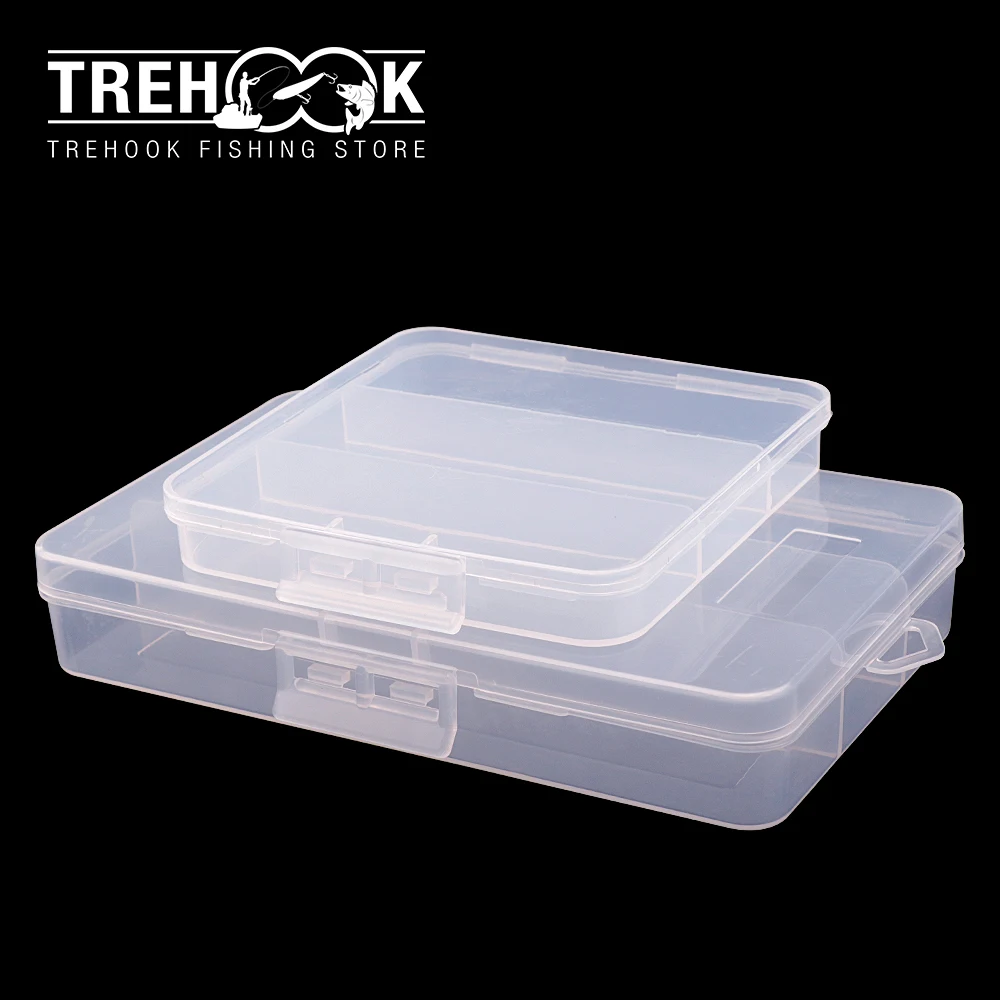 TREHOOK 3 Compartments Fishing Bait Box Single Layer Fishing Hook