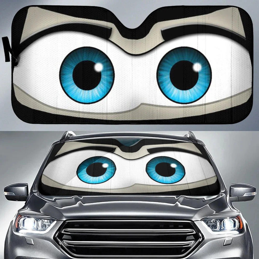 

Car Cute Eyes Pattern Durable Sun Shade Interior Protector Heat Reflector Car Windshield Sun Shade Windshield Sunshade