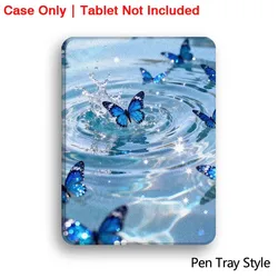 Blue Butterfly Water Ripple Soft Tablet Case with Pen Tray - Galaxy Tab S11 (010PBYA6201PBY)