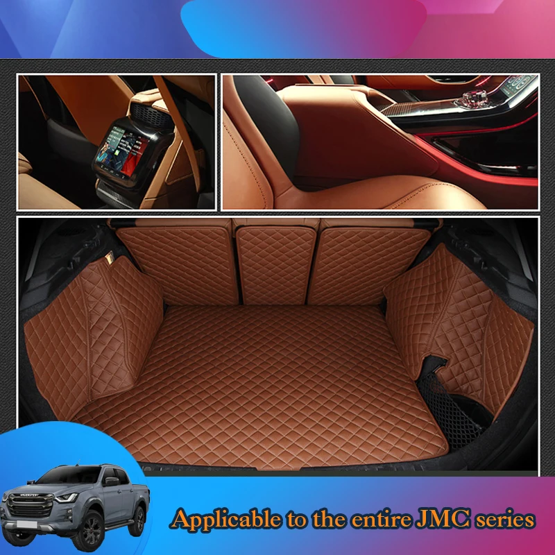 

WZBWZX Luxury 5D Custom Leather Full Coverage Car Trunk Mat For Lsuzu All Models JMC D-MAX Mu-X Auto Accessories Waterproof