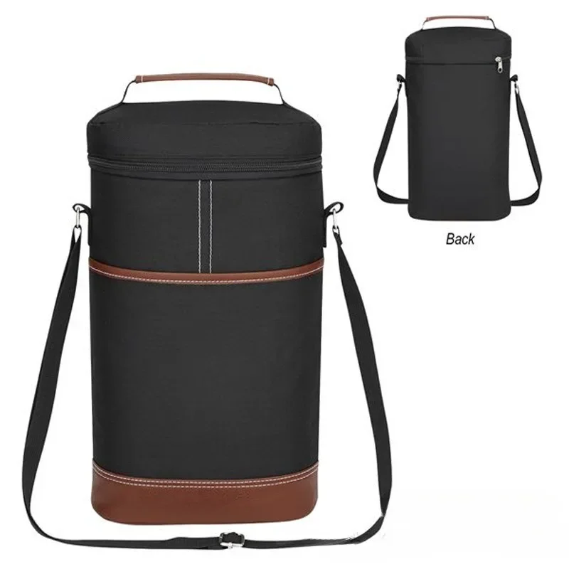 Soft Cooler Wine Bottle Insulated Bag for Wine Thermal 2 Drink Bottle 750ml Beer Outdoor Bag for Travel Carrier Tote Glass