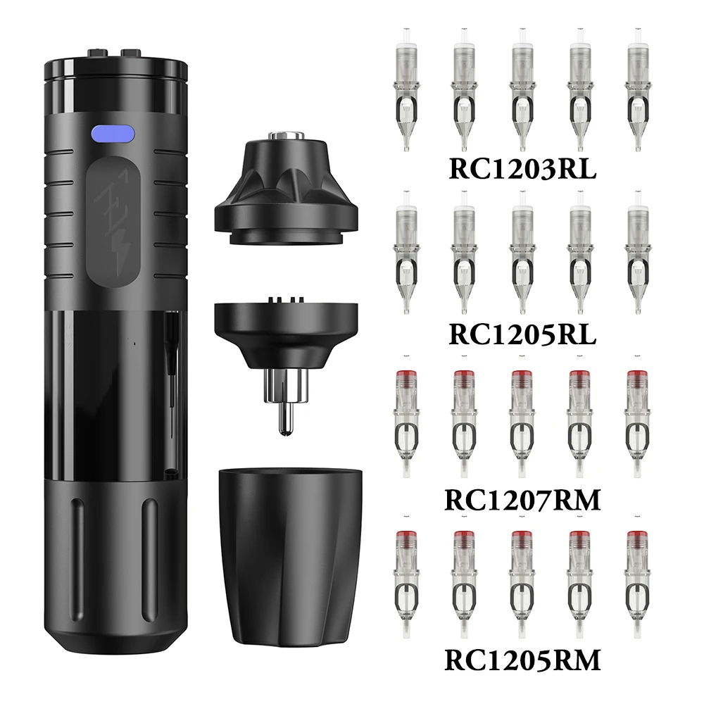 

EZ EVOTECT Wireless Battery Tattoo Machine Pen EZ Intelligent Chip Customized Rotor Brushless 20pcs RC1003RL EZ Cartridge Tattoo