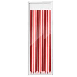 Enhanced Carpenter's Mechanical Pencil with Built-In Sharpener for Woodworking and Construction (Red Refills A)