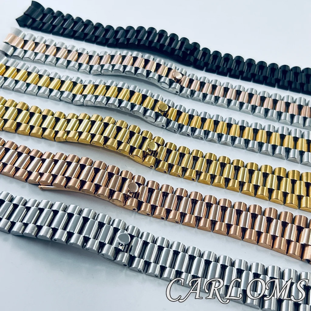 Premium Two-Tone Gold/Rose Gold Solid Stainless Steel Bracelet - 20mm 904L Presidential Design
