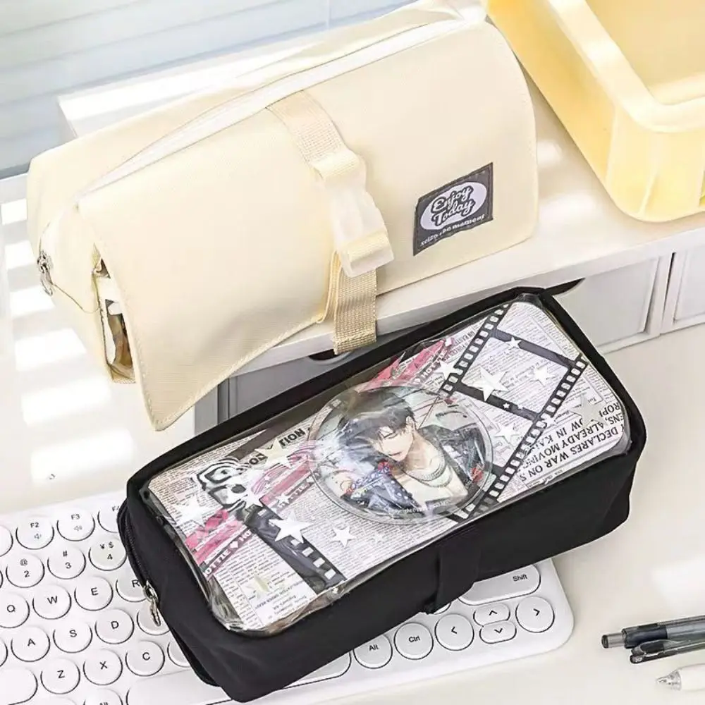 

Простой пенал из ПВХ, вместительный пенал с рисунками из мультфильмов, школьные и офисные принадлежности