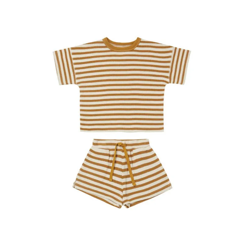 Newborn Baby Girl Boy Clothes Summer Floral Cotton Sets Short Sleeve Tops T-shirt + Shorts 2PCs Outfits Baby Outfits