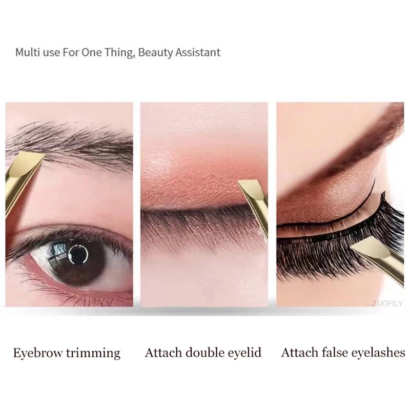 Stainless steel eyebrow clip beauty and makeup eyebrow repair tool Eyebrow clipper with slanted eyebrow forceps 5